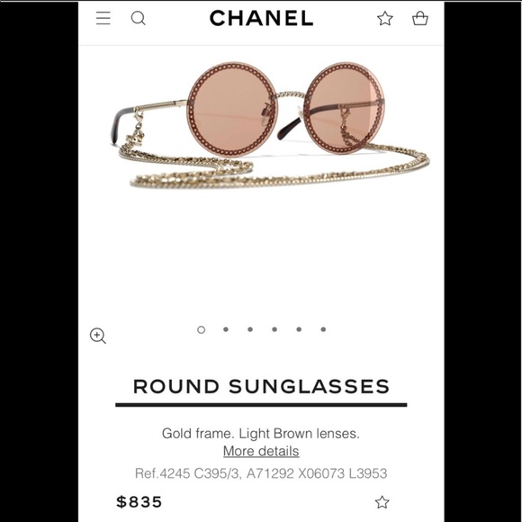 NEW, AUTHENTIC CHANEL 4245 LIGHT BROWN With Chain - Picture 6 of 6